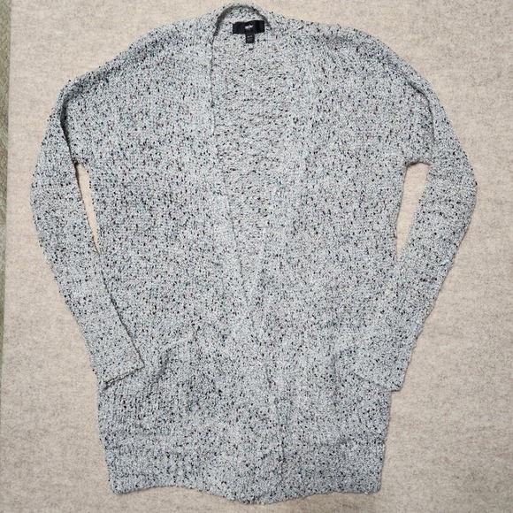 Mossimo Womens Open Front Cardigan Sweater Pockets XS Knit Gray - Picture 1 of 8